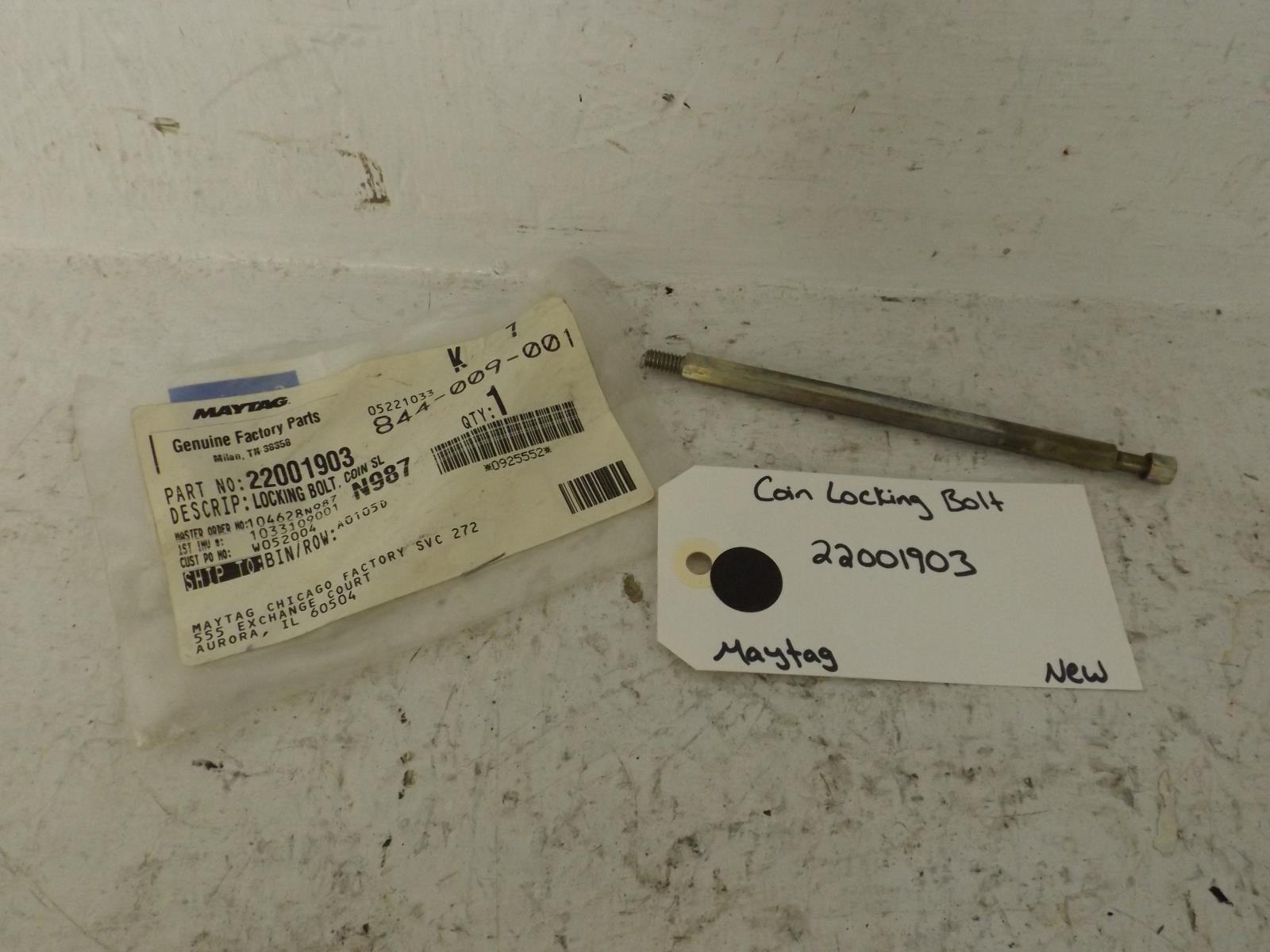 Maytag Washer 22001903 Coin Locking Bolt New Maytag Washer 22001903 Coin Locking Bolt New